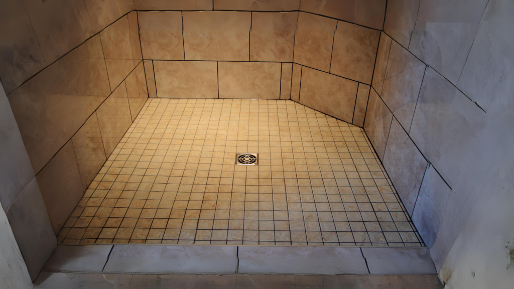 Dirty shower tiles